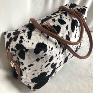 Best Seller ⭐️ Cow Fur Weekender with Faux Leather